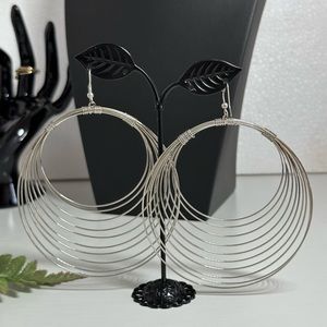 Circle Shaped Multi-Wire Dangling Earrings